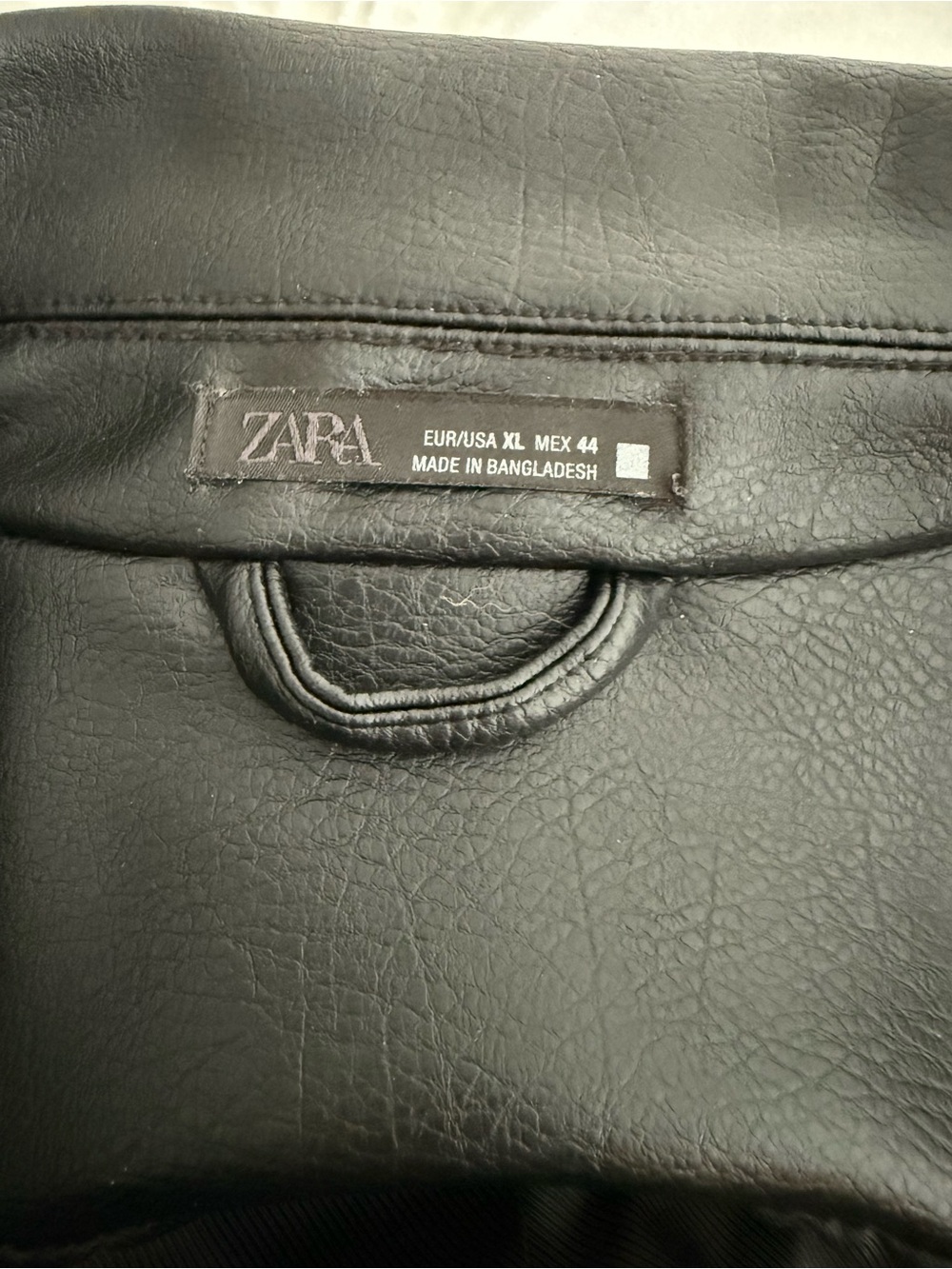 Zara Men's Black Faux Leather Moto Jacket - Picture 3 of 5